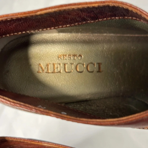 SESTO MEUCCI 2 Tone Italian Leather Bootie Nutmeg Hovercraft Sole Funky Size 6 - Picture 10 of 12